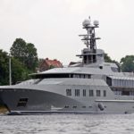 Profile of Superyacht Skat in Kiel Canal