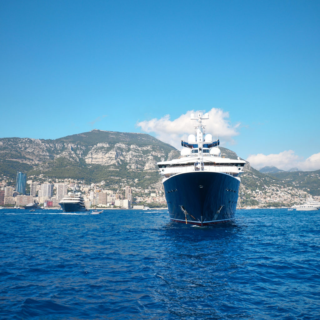 Lürssen combo in Monaco: Kismet - Flying Fox - Octopus (from left to right)