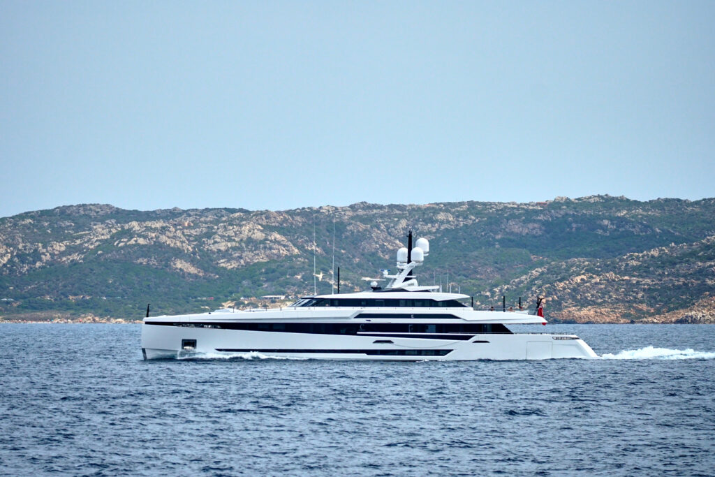 Superyacht K2 cruising in Sardinia