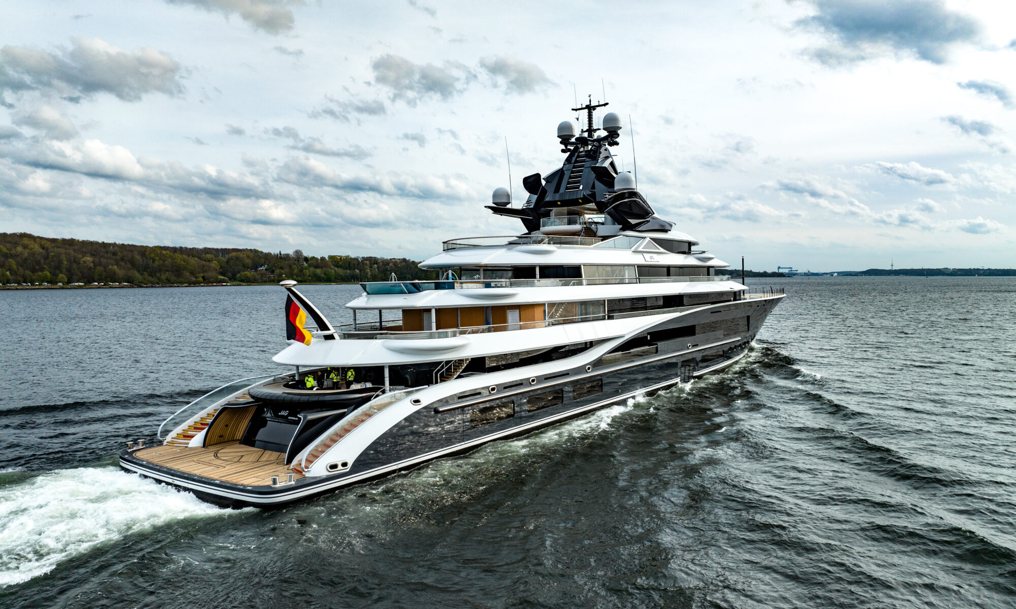 Superyacht Kismet displayed at Monaco Yacht Show 2024